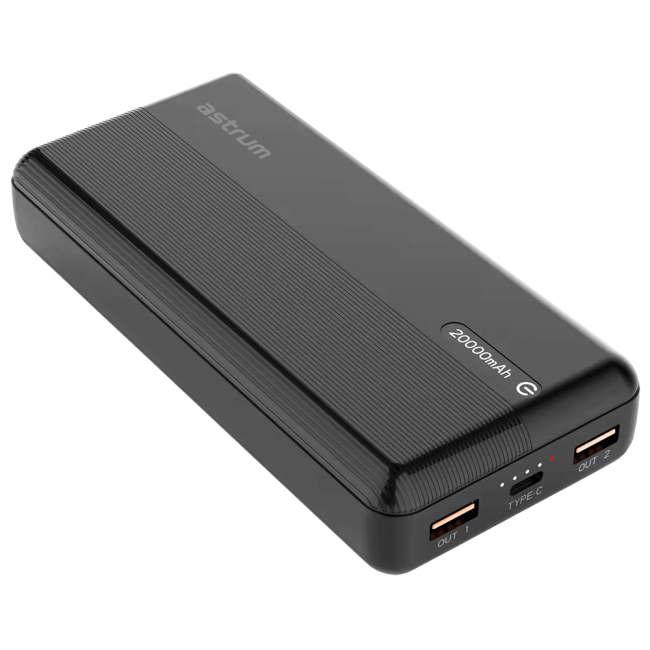 Astrum A91565-B Black PB650 20k Pd65 USB-C Power Bank