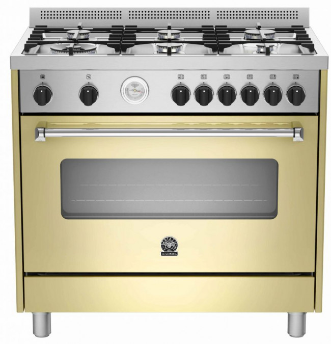 Bertazzoni La Germania Americana 90cm Gas Hob & Electric Oven Stainless Steel