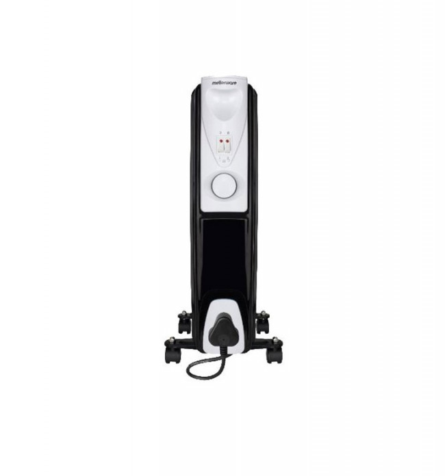 Mellerware Heater 11 Fin Oil Filled Steel Black 3 Heat Settings 2500W "Mohabi 2500"