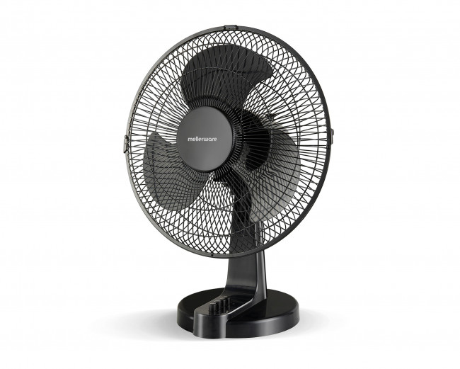 Mellerware 35810B 30cm 35W 'Aquillo Black' Plastic Desk Fan