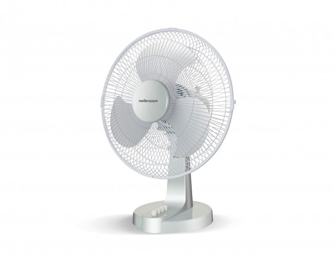 Mellerware 35810WH 30cm 35W 'Aquillo White' Plastic Desk Fan