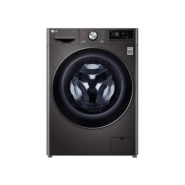 LG F4V9BWP2E.ABLQESA 12kg Black Steel Front Loader Washing Machine