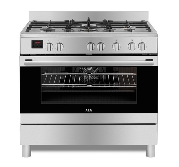 AEG Serie 5 10369MN-MN 900MM Stainless Steel 5 Burner Gas/Electric Freestanding Oven + Free PQ91-P50MB 25V Vacuum Cleaner
