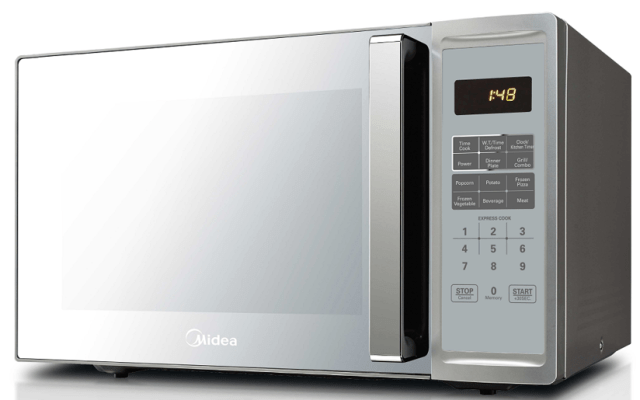 Midea EM036AFK 36L 1000W Mirror Digital Microwave