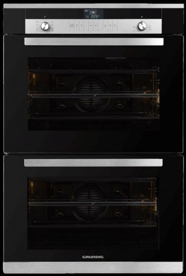 Grundig GEDM 26000 B 700mm Black Glass Multifunction Built In