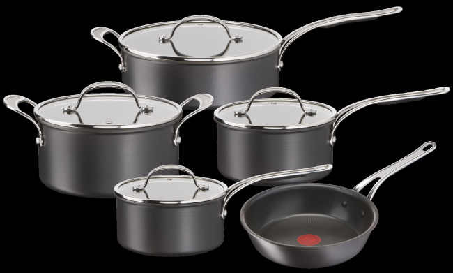 Jamie Oliver H9125S44 Cook's Classic Hard Anodized 9 Pce Cooking Set