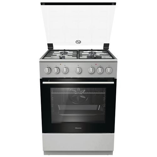 Hisense HC63112AXZA 600mm Stainless Steel 4 Burner Gas/Electric Freestanding Cooker