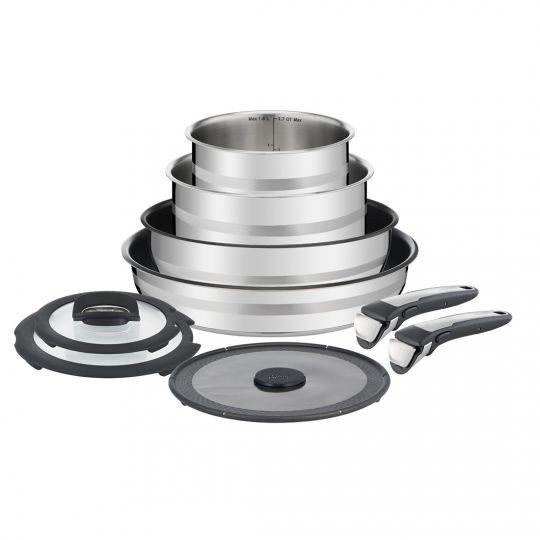 Jamie Oliver L9569132 Ingenio 9 Piece Stainless Steel Pan Set