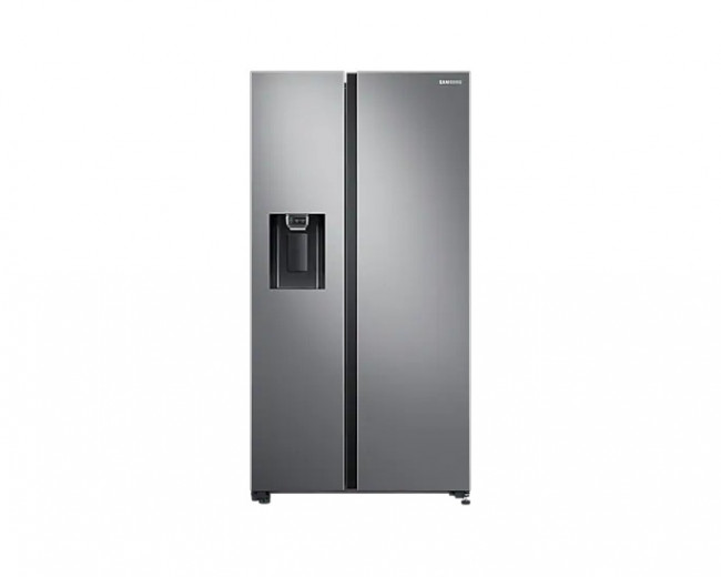 Samsung RS64R5311M9 617L Net 2 Door Frost Free Side by Side Fridge with Non-Plumbed Water & Ice Dispenser - Matt Silver
