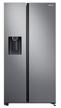 Samsung RS65R5411M9 617L 617L Net 2 Door Frost Free Side by Side Fridge with Plumbed Water & Ice Dispenser - Gentle Silver