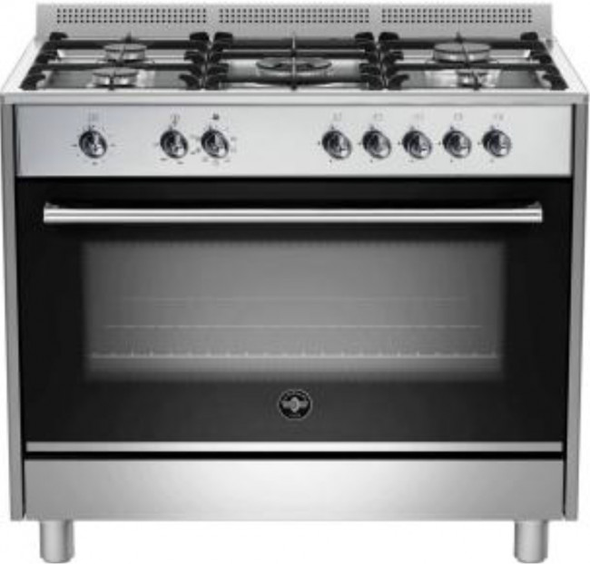 Bertazzoni La Germania RUS95C61LDX 'Rustica' 90 cm 142L Stainless Steel Gas Hob & Electrical Oven