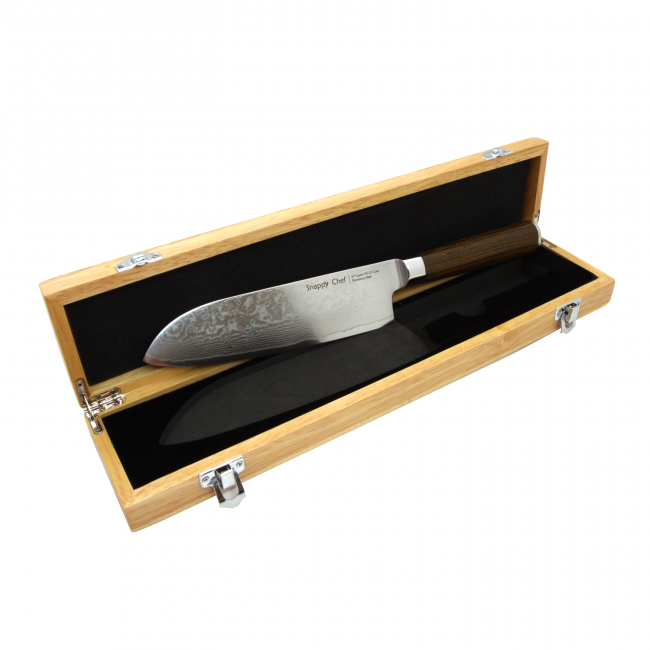 Snappy Chef 7" Damascus Santoku Knife