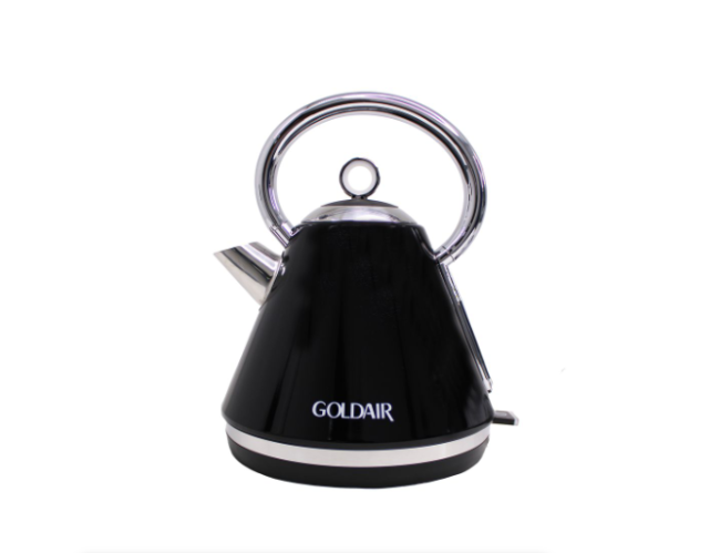 Goldair GBPK-3050 1.7L 2200W Black Pyramid Cordless Kettle